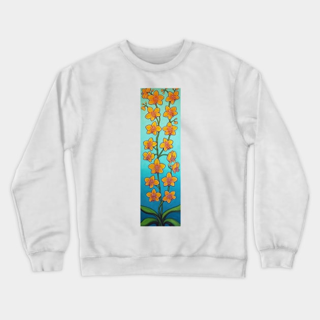 Orchid Azure Bliss Crewneck Sweatshirt by LisaLorenz